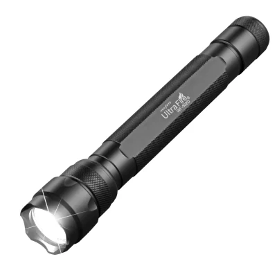 UltraFire-linternas Led 502D de alta potencia, luz de autodefensa Edc Tiki para exteriores, lámpara táctica recargable, luz de trabajo, antorcha natural