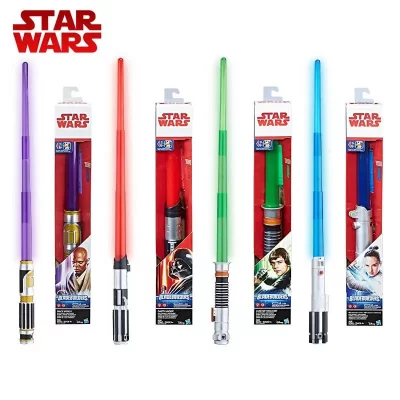 Hasbro-sable de luz eléctrico de Star Wars Para Niños, juguete de espada ligera de Anime, E8, Rey, Luke Skywalker, Darth Vader, Caballero Jedi, regalos