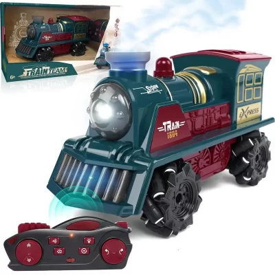 Tren Eléctrico de juguete para niños, juguete de simulación, motor locomotor, coches de carga, trenes