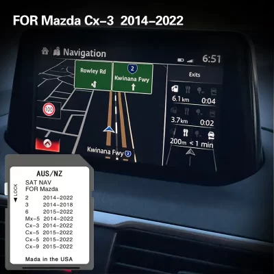 AUS NZ Tarjeta de mapa de navegación SD para Mazda CX3 2014-2022, seguimiento GPS