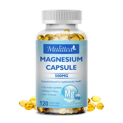 Mulittea-cápsulas de magnesio de 500mg, suplemento de glicinato de magnesio para apoyar la salud muscular, articular y cardíaca, máxima absorción