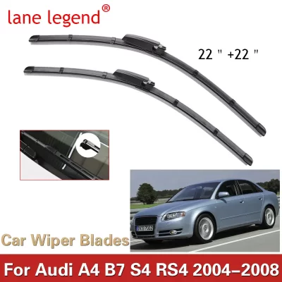 Lane Legend-escobillas de limpiaparabrisas delanteras LHD para Audi A4, B7, S4, RS4, 2004-2008, 22 “+ 22”