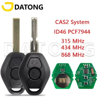 Datong World-sistema de Control remoto inteligente para coche, reemplazo de llave remota de coche, hoja HU58, para BMW CAS2 1 3 5 7 Series 46 Chip 868 Mhz