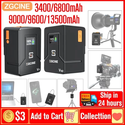 ZGCINE-batería de litio ZG-V99 ZG-V160 ZG-S150 V, pila auxiliar con bloqueo en V, capacidad para cámaras y teléfonos
