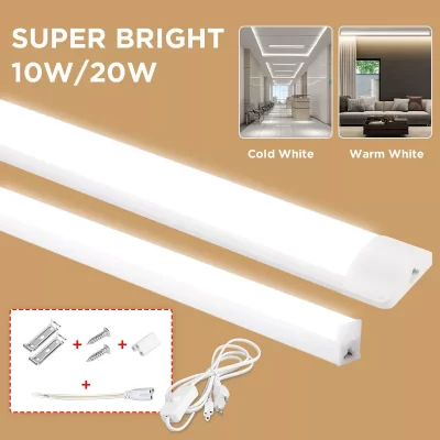 Lámpara de tubo LED con Cable, tira de iluminación, electrodomésticos, 220V, dormitorio, cocina, armarioLámpara de tubo LED con Cable, tira de iluminación, electrodomésticos, 220V, dormitorio, cocina, armario