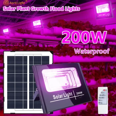 Luz Led Solar para cultivo de plantas, lámpara Phyto de espectro completo, Bombilla hidropónica, tienda de cultivo de semillas de flores de invernadero, 200W, IP66