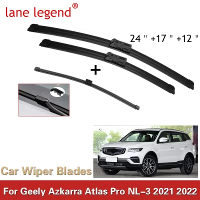 Escobillas de limpiaparabrisas delanteras y traseras para coche, accesorios de limpiaparabrisas para Geely Azkarra 2021 2022 Atlas Pro NL-3